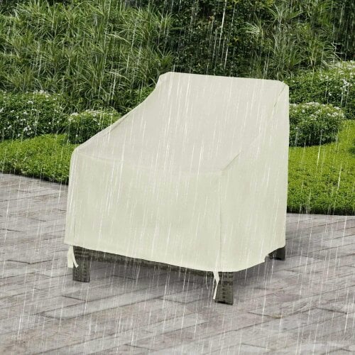 Bobobiy 600D Oxford Cloth Furniture Cover Single Chair Garden Patio Outdoor Protector Waterproof 68x87x44-77cm