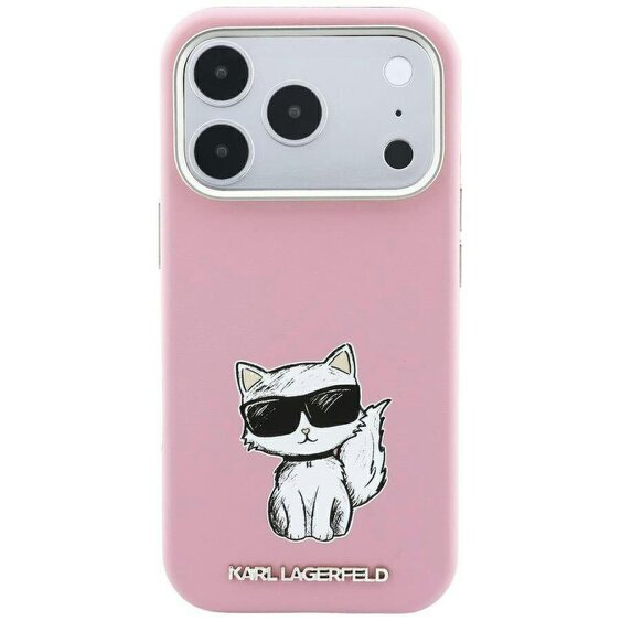 Karl Lagerfeld Smooth Choupette Bodies Sketch Case with MagSafe for iPhone 17/18 Pro Max 6.9" Pink - KLHMP18X6PWCIKDP