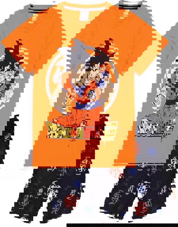 Dragon Ball Z Unisex Kids Orange Goku Short Sleeve Short Leg Pyjama Set