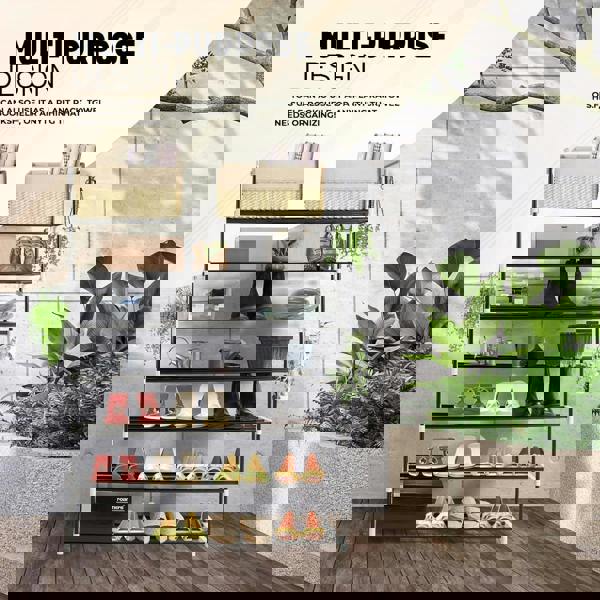 MANTRARAJ 7 Tier Heavy Duty Metal Shoe Quick Assembly Shoe Rack Shoe Storage Cabinet Holds Upto 35 Pairs