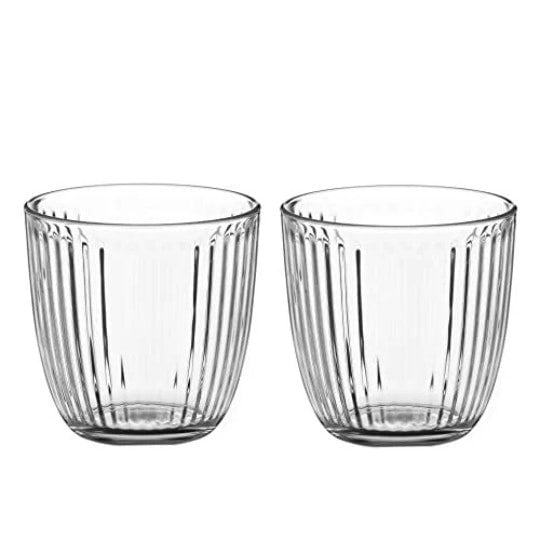 Diamante All Rounder Glasses Short Drink Tumblers Pair - Set of 2