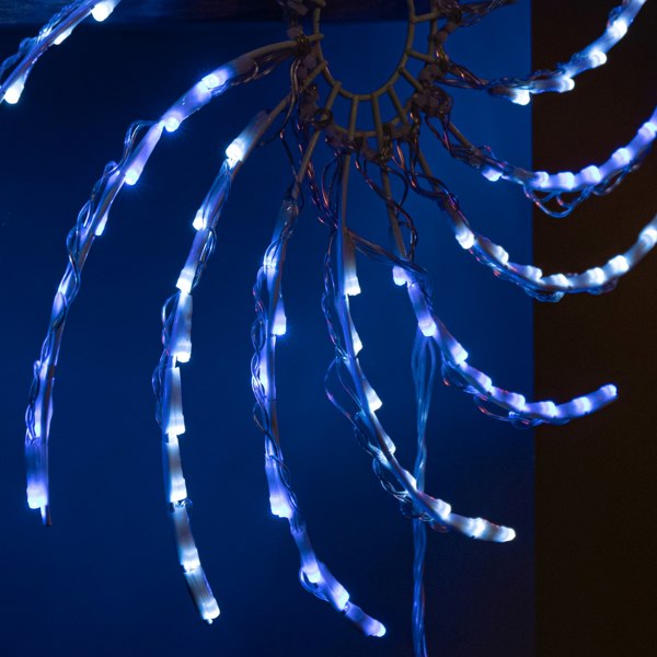 Samuel Alexander 50cm Light up Christmas Spinner Decoration with 128 Blue and White LEDs