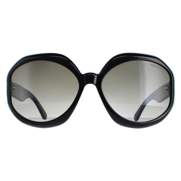 Tom Ford Sunglasses Georgia 02 FT1011 01B Shiny Black Smoke Gradient