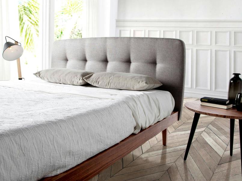 Angel Cerdá Grey Fabric Tufted Bed 7177