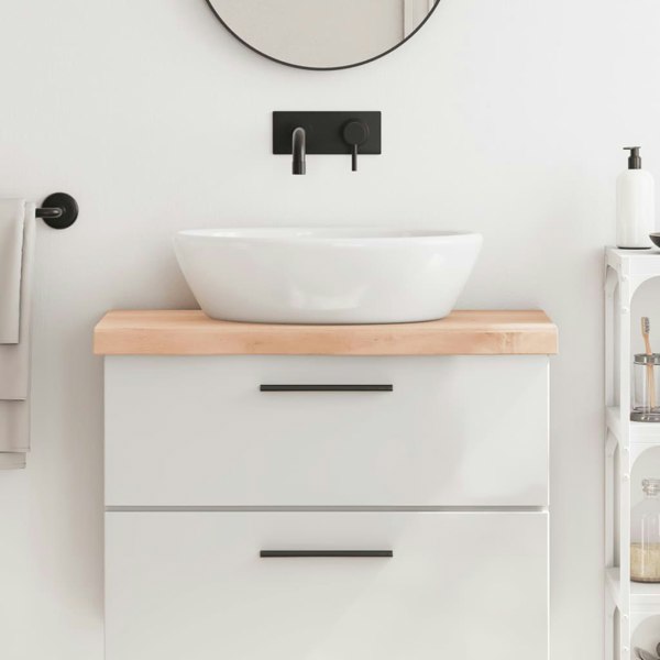Berkfield Bathroom Countertop 80x30x6 cm Untreated Solid Wood