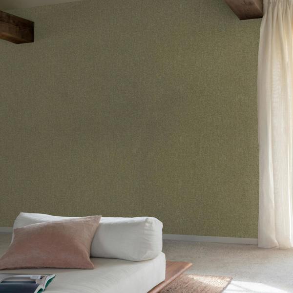 Grandeco Boutique Monroy Semi Plain Effect Luxury Weight Embossed Wallpaper, Olive Green