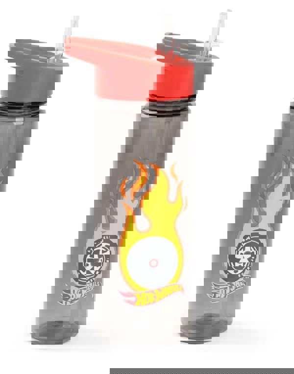 Hot Wheels Unisex Kids Black Checkerboard Flame 4 Piece Backpack Set (One Size)