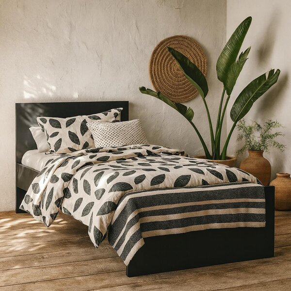 Wyld Haus Budapest 3ft Single Black Wooden Bed Frame