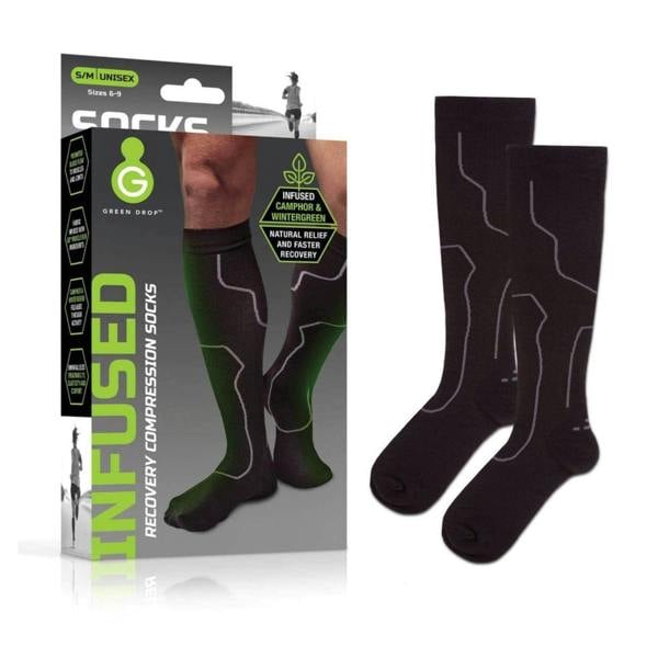 GreenDrop Infused Recovery Compression Socks Size S - M