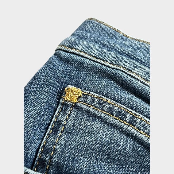 Versace Medusa Head Denim Taylor Jeans Blue