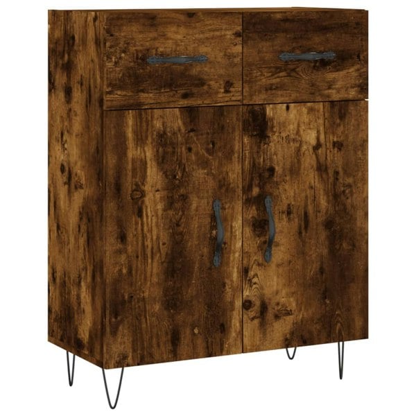 Berkfield Highboard Smoked Oak 69.5x34x180 cm Engineered Wood
