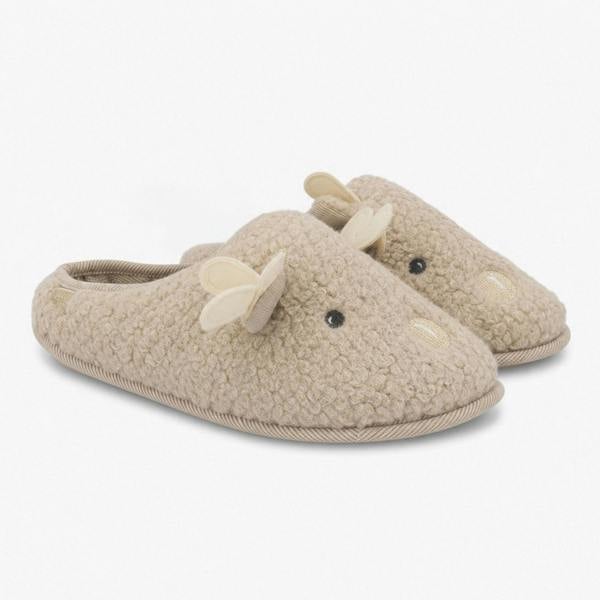 Totes NOVELTY REINDEER SLIPPERS Mules Mules   in  Light Brown