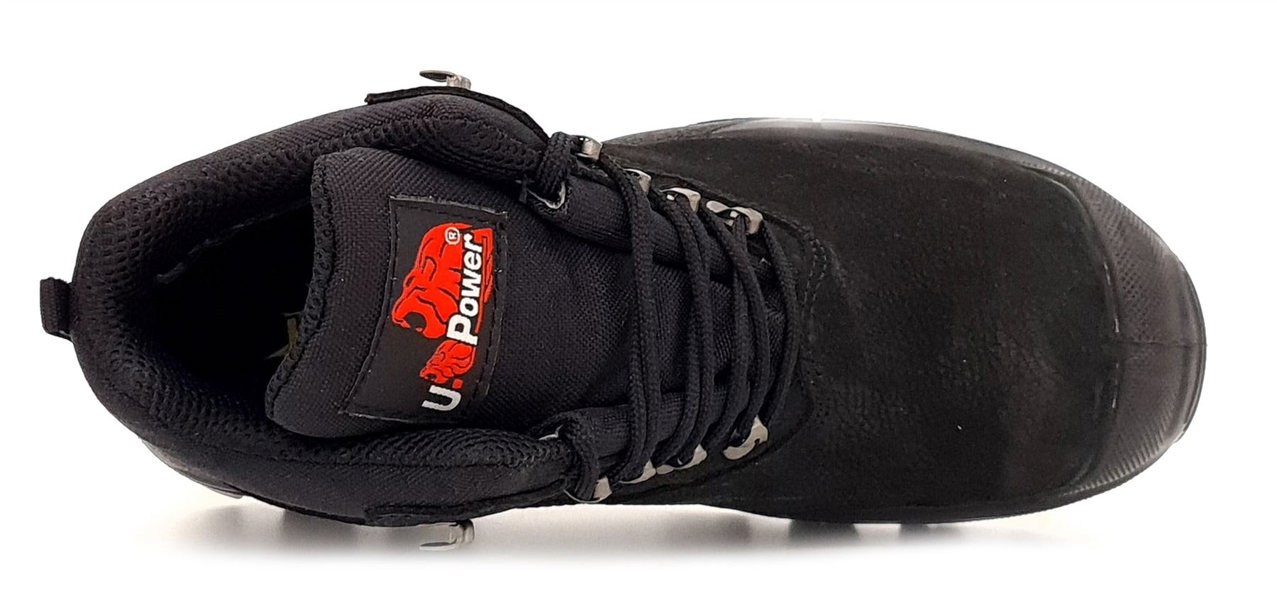 U-Power Dude Black Leather Gore-Tex Waterproof Mens Safety Lace Up Work Boots