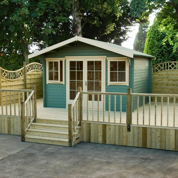 Shire Clipstone 12Gx12 Log Cabin 28mm interlock cladding - Best Shed