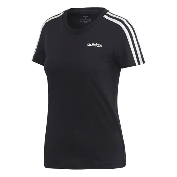 Adidas Womens/Ladies Essentials 3 Stripes Slim T-Shirt - Black