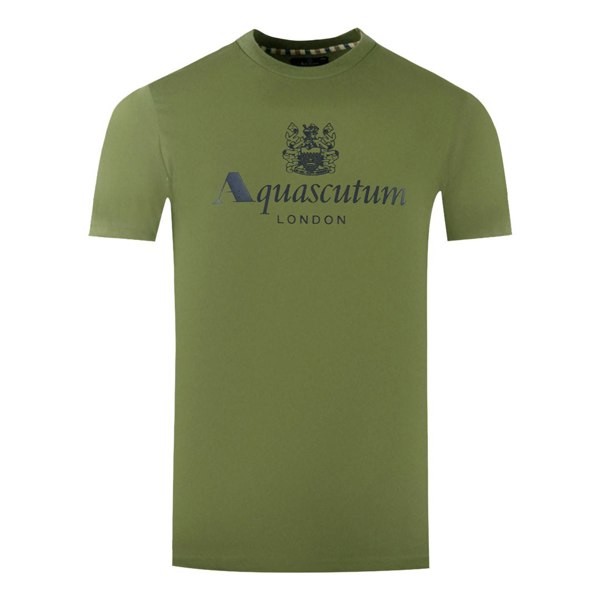 Aquascutum London Aldis Brand Logo T-Shirt - Army Green