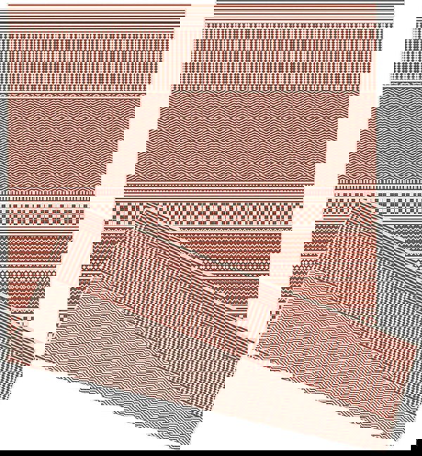 Fine Line Design Reversible Outdoor Rug in Grey & Orange