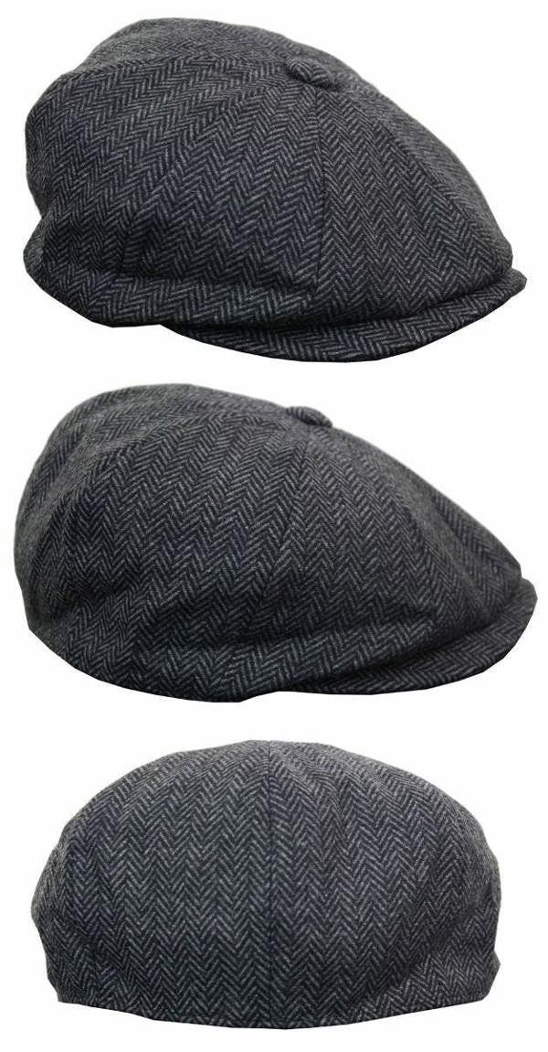 Infinity Leather Mens Peaky Blinders Tweed Gatsby Hat