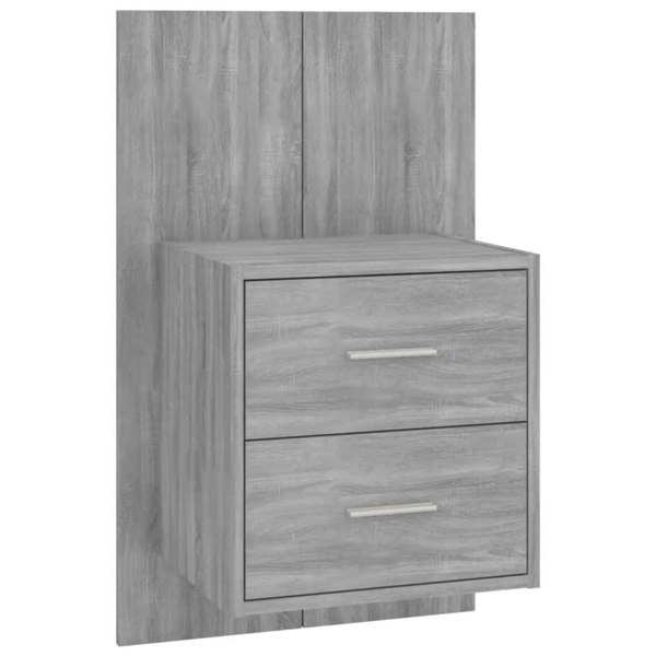 Berkfield Bed Headboard with Cabinets Grey Sonoma Engineered Wood