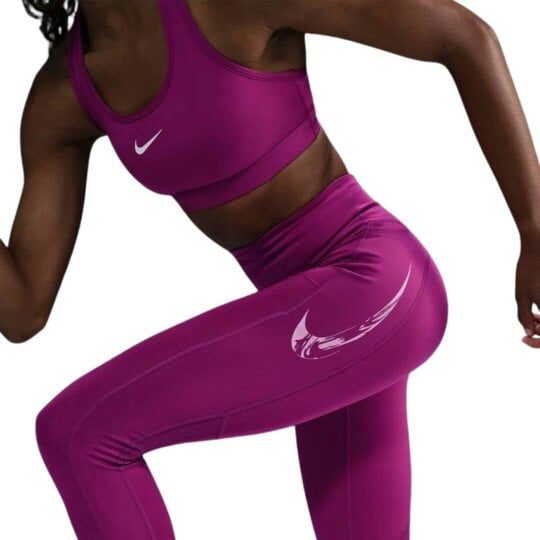 Nike Mid-Rise 7/8 Length With Pocket Purple Running Leggings