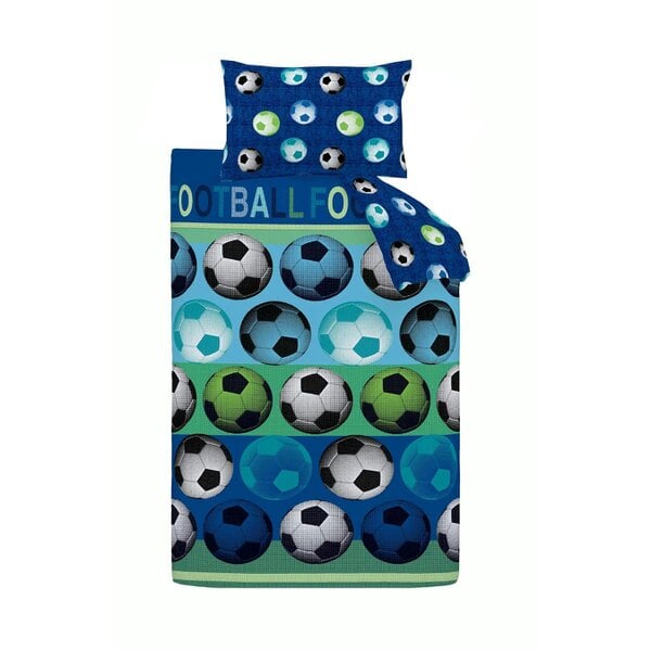 Catherine Lansfield Football Duvet Cover Set - Double Blue