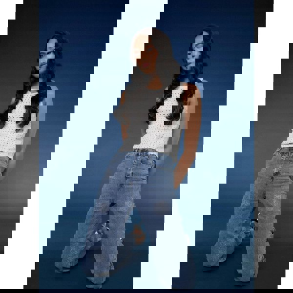 Pink Vanilla High Waist Glitter Jeans