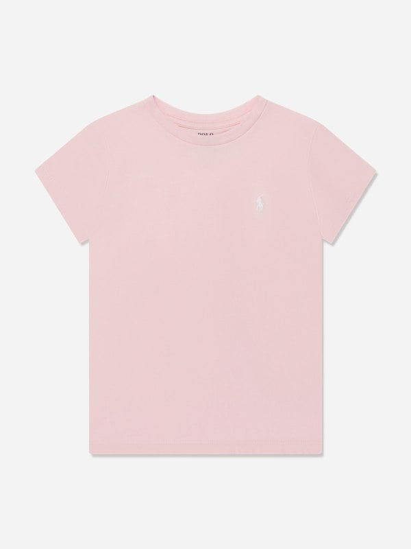 Ralph Lauren Kids Girls Logo T-Shirt in Pink