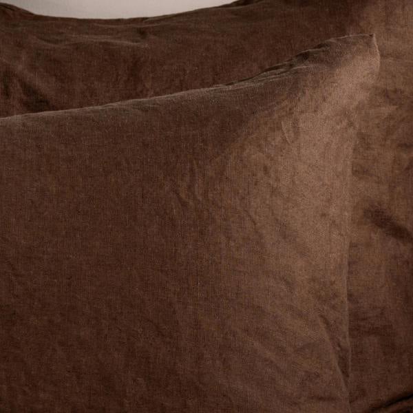 Soak&Sleep Chocolate French Linen Bed Set