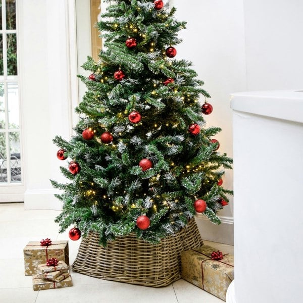 Ivyline Large Wicker Tree Skirt Square Sustainable