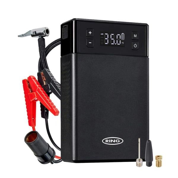 Ring 5 in 1 Rechargeable Jump Starter Power Pack with Tyre Inflator 12v Lithium 1000A