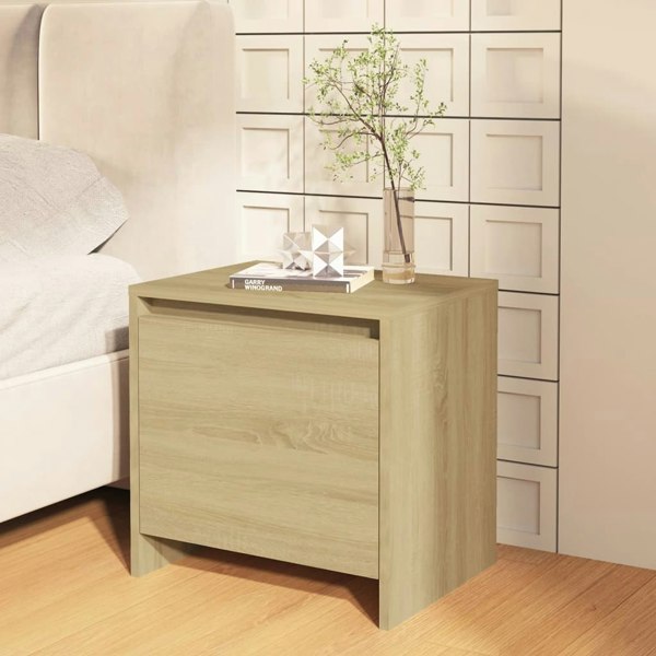 Berkfield Bedside Cabinet Sonoma Oak 45x34x44.5 cm Engineered Wood