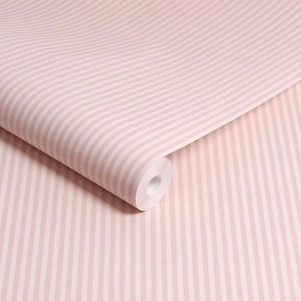 Next Calm Stripe Wallpaper - Pink - 10m