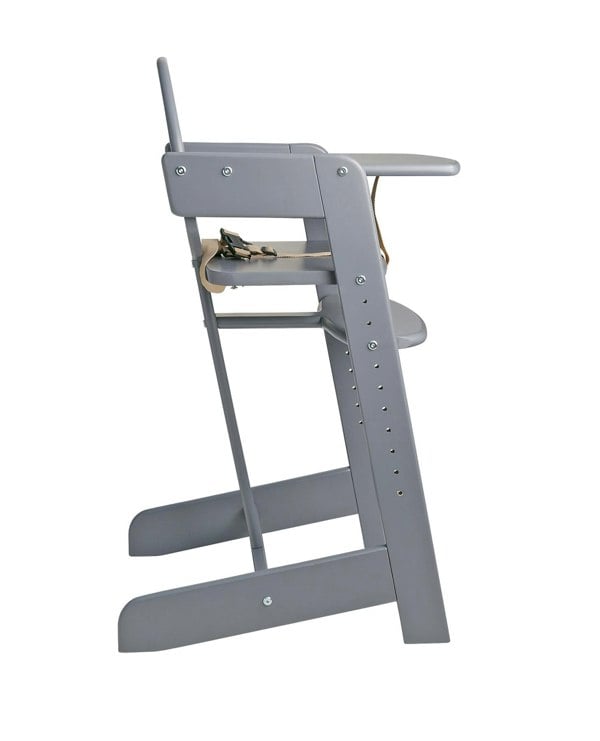 Safetots Grow with Me Wooden High Chair, Grey, Highchair for Baby and Toddler, converts to a Childs Chair, Stylish and Practical