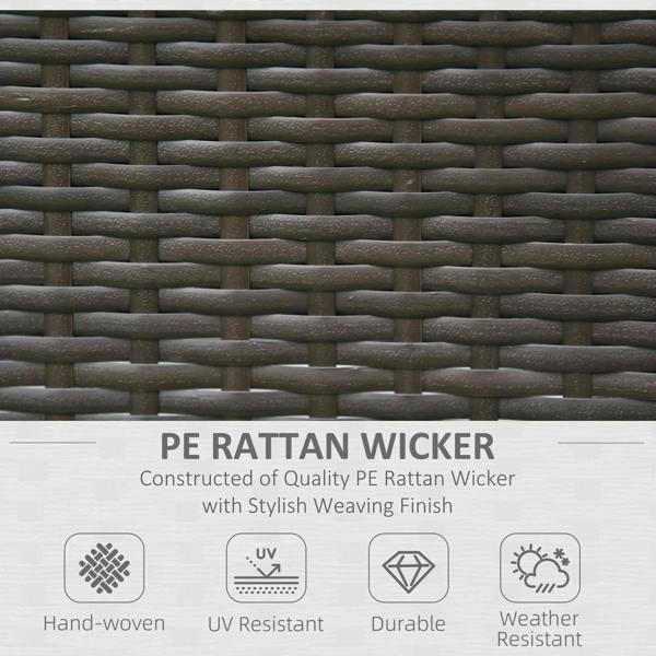 Dark PE rattan wicker weave texture for outdoor chair frames