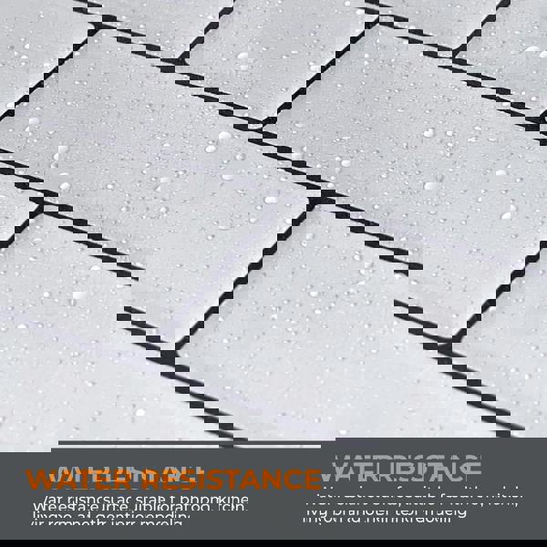 White Metro Glossy 3D Sticker Tile 12 x 12 inches / 30.5 x 30.5 cm - 6pcs in a pack