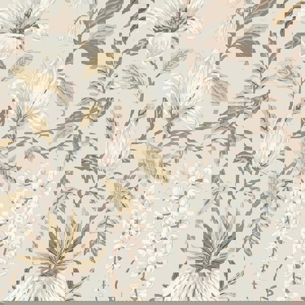 Laura Ashley Parterre Wallpaper - Soft Natural - 10m