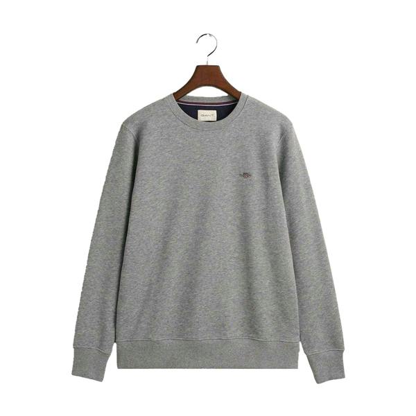 Gant Mens Crew Neck Sweatshirt - Grey - 