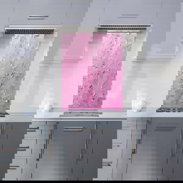 Warren Reed - Designer Bright Pink Textured Effect Kitchen Splashback