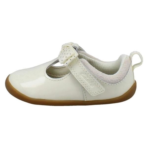 Clarks Girls Clarks Polka Dot T-Bar Pre Walking Shoes Roamer Trim