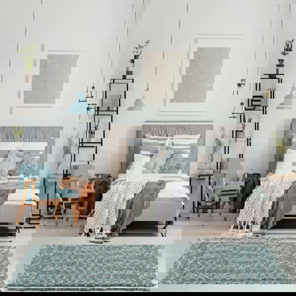 Moroccan shaggy rug rich texture and elegant design floor-heating compatible