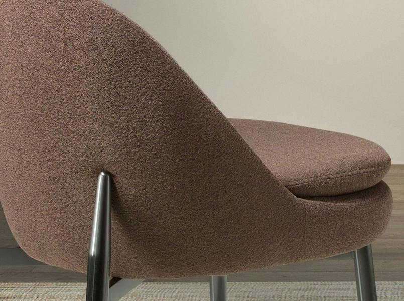 Angel Cerdá Dark brown fabric chair 4236