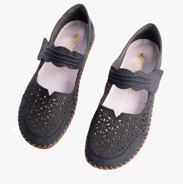 Rieker Deloris Womens Shoes - Blue (44896-14)