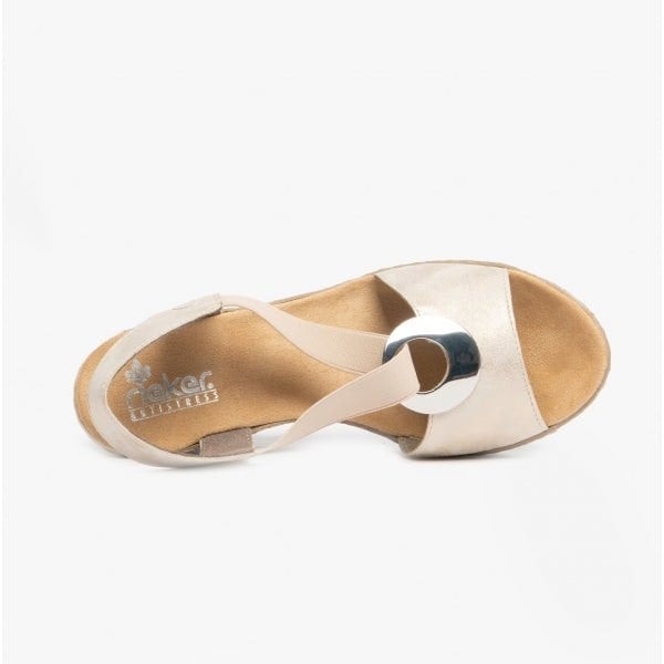Rieker 624H6-60 Womens Sandals - Gold