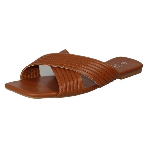 Spot On Ladies Spot On Flat Wide Fit Sandals F00400