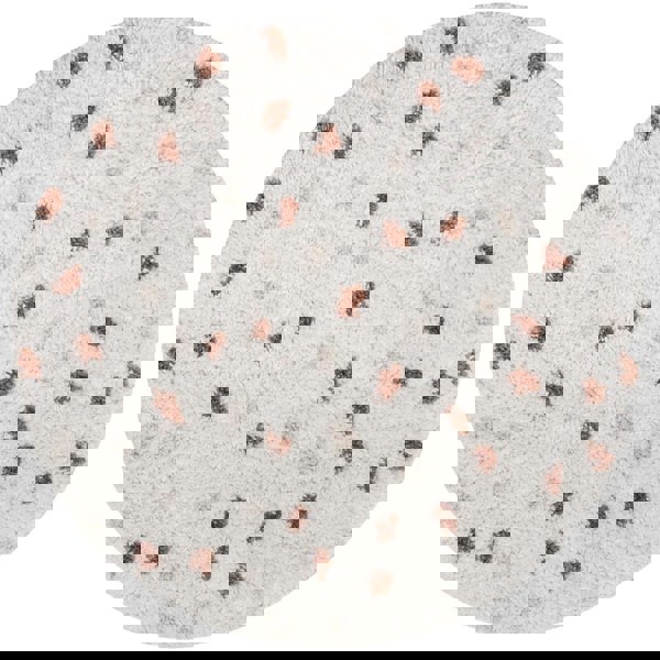 Moodi Shaggy Cream/Brown Rug, Dots design, Underfloor heating | THE RUGS