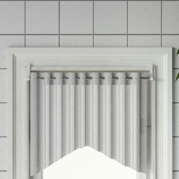 Berkfield Curtain Rails 2 pcs White and Silver 40-60 cm Aluminium