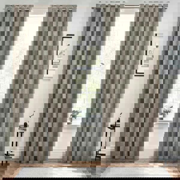 Furn Dawn Eyelet Curtains - Grey