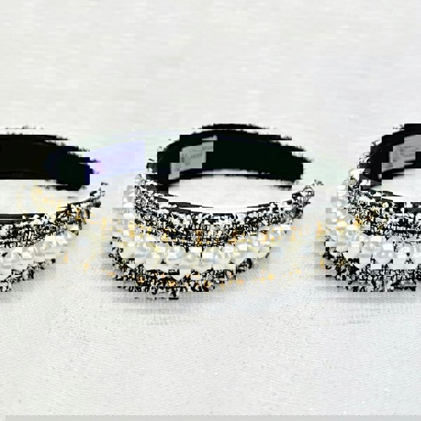 Pear Headband with Boucle Pearl Hair Band Gold