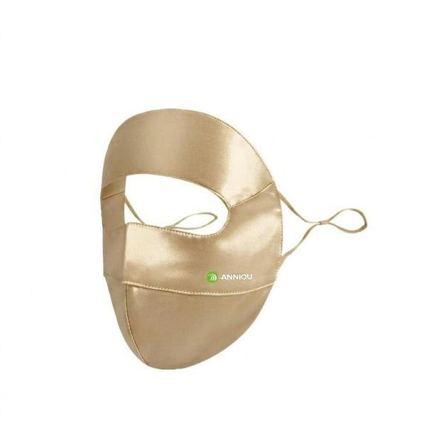 Anniou 100% Mulberry Silk Sunscreen Face Mask - Gold