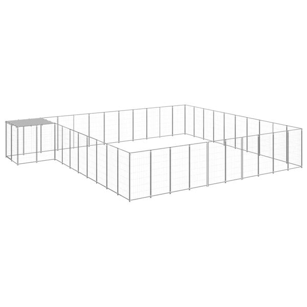 Berkfield Dog Kennel Silver 31.46 m�__ Steel